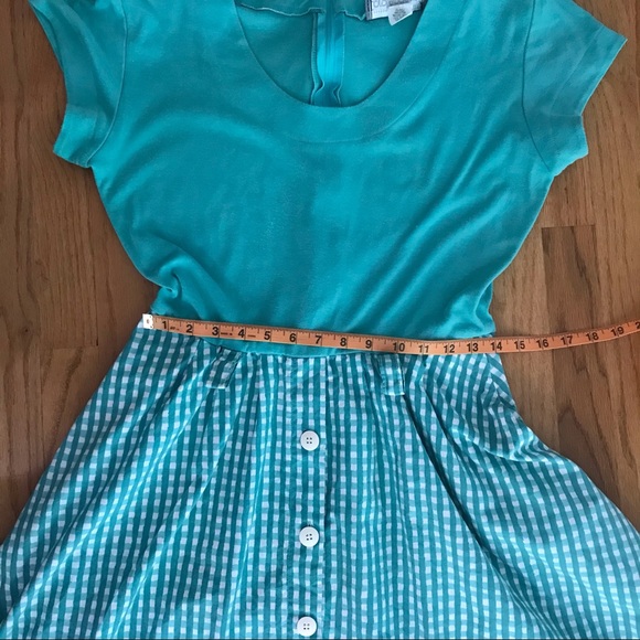 True Vintage Gingham Casual Full Skirt Midi Dress - Picture 13 of 16